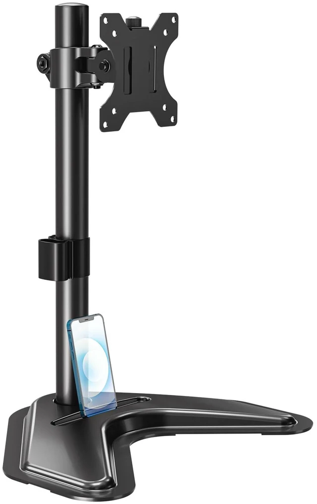Main image of Single Monitor Stands, Freestanding VESA Monitor Desk Mount fits 13'' to 32'' Computer Screen with Height Adjustable, Swivel, Tilt, Rotation, 17.6 lbs Load, For Home Office, VESA 75x75/100x100