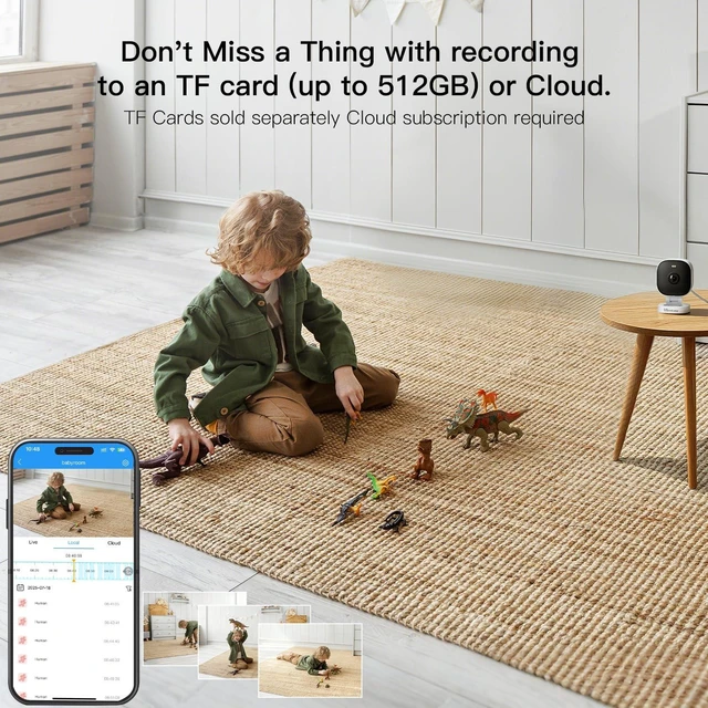 Alt view image 7 of 7 - 5G/2.4G 4MP Cameras for Home Security-Outdoor/Indoor Camera for Dog/Cat/Pet/Nanny/Baby, Wired, Color Night Vision, Free AI Detection, 2-Way Audio, 24/7 SD Recording,Support Alexa Cloud SD Card