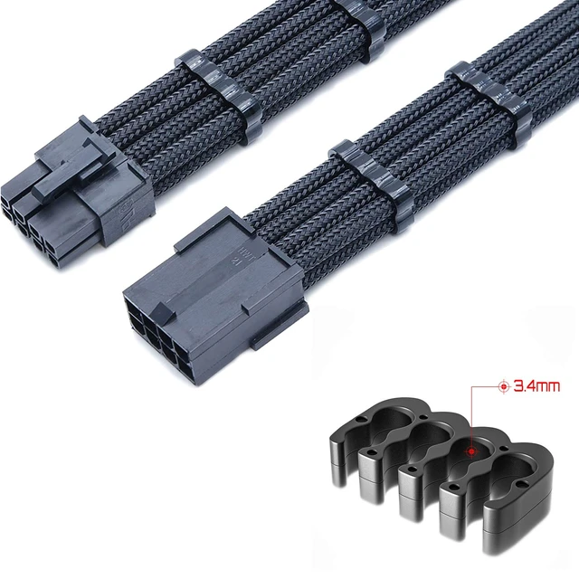 Alt view image 3 of 7 - 24 Pieces Set = 24-pin x 4, 8-pin x 12, 6-pin x 8 for 3 mm up to 3.4 mm/0.13inch- Black(3.4 mm/0.13inch)-CM245