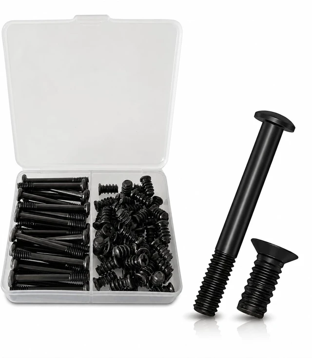 Alt view image 2 of 5 - 80pcs Case Fan Screws, AIO Fan Screw, 30mm UNC 6-32 Long + 10mm Short PC Case Fan Screws, Radiator Fan Screws for 60mm 80mm 90mm 92mm 120mm 140mm 240mm 360mm