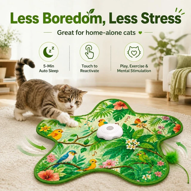 Alt view image 3 of 5 - Hide and Seek Interactive Cat Toys, Puzzle Motion Activated for Indoor Cats | Automatic Electric Stimulating Rechargeable Motion Activated Self Play Reducing Boredom Relief for Bored Indoor Adult Cats