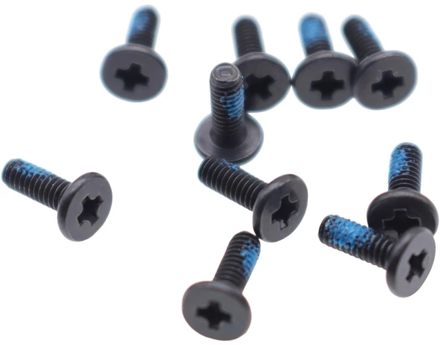 Alt view image 3 of 5 - 10X M2x6mm Phillips Flat-Head Screws w/Nickel Replacement for Dell HP Acer Lenovo ASUS Laptop, Bottom Case, 2.5" SATA Caddy Sled