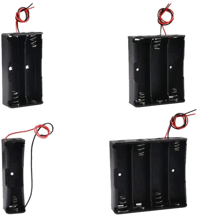 Main image of 4pcs 18650 Battery Holder 1/2/3/4 Slots 18650 Battery Holder with Wire for DIY Parallel or Series Circuit PCB Projects