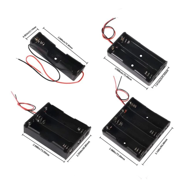 Alt view image 2 of 5 - 4pcs 18650 Battery Holder 1/2/3/4 Slots 18650 Battery Holder with Wire for DIY Parallel or Series Circuit PCB Projects