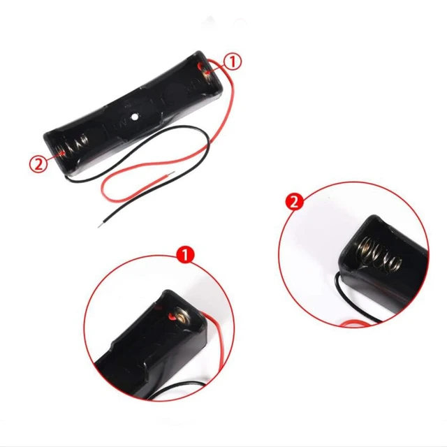 Alt view image 5 of 5 - 4pcs 18650 Battery Holder 1/2/3/4 Slots 18650 Battery Holder with Wire for DIY Parallel or Series Circuit PCB Projects