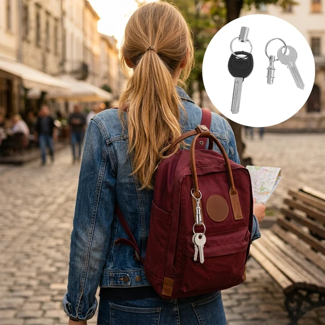 Alt view image 6 of 7 - 6Pcs Quick Release Keychain Set, Detachable Pull Apart Keychain(Silver) | 6Pcs quick release keychains,iron alloy,electroplated,fade/oxidize-proof.360° swivel,8cm,1in rings.Separate keys easily