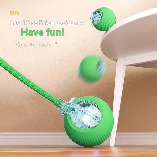 Alt view image 5 of 7 - Interactive Rolling Dog & Cat Toy - Smart 360° Automatic Electric Ball, Chewable & Self-Rolling, Viral Fun for Indoor Pets, Stimulates Exercise & Play, Ideal for Dogs and Cats (Green)