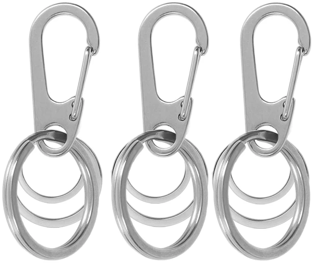 Main image of Pet ID Tags, Pet Tag Quick Clips, Dog Tags and Cat Tags Collar Rings, Tag Clips for Collar, ID Tag Holder, Silver, 3 Pack