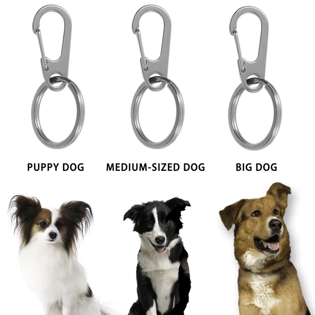Alt view image 2 of 7 - Pet ID Tags, Pet Tag Quick Clips, Dog Tags and Cat Tags Collar Rings, Tag Clips for Collar, ID Tag Holder, Silver, 3 Pack