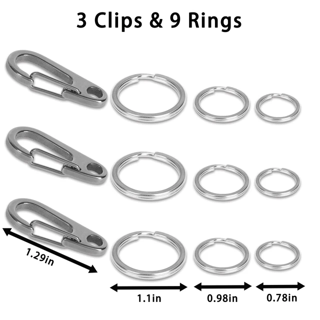 Alt view image 3 of 7 - Pet ID Tags, Pet Tag Quick Clips, Dog Tags and Cat Tags Collar Rings, Tag Clips for Collar, ID Tag Holder, Silver, 3 Pack