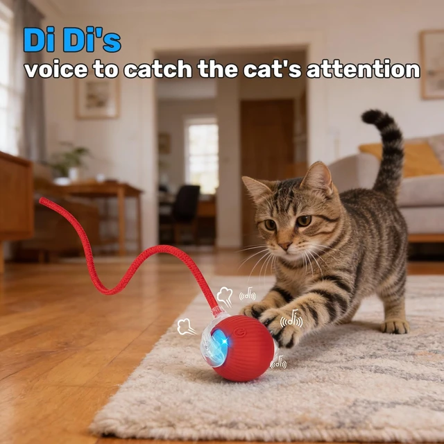 Alt view image 7 of 7 - Cat Toy, Electric Interactive Toys for Indoor Cats, Red