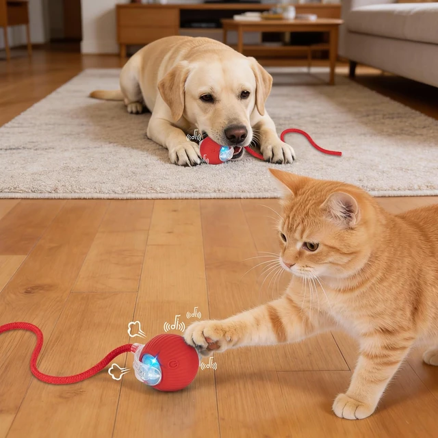 Alt view image 6 of 7 - Cat Toy, Electric Interactive Toys for Indoor Cats, Red
