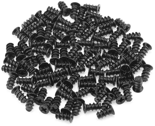 Main image of 100 Black Computer Case Fan Screws, M5x10mm Mounting Screws