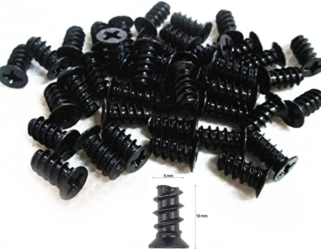 Main image of 100pcs Computer Cooling Fan Mount Screws, M5x10 Black - Fits 70mm to 140mm Fans