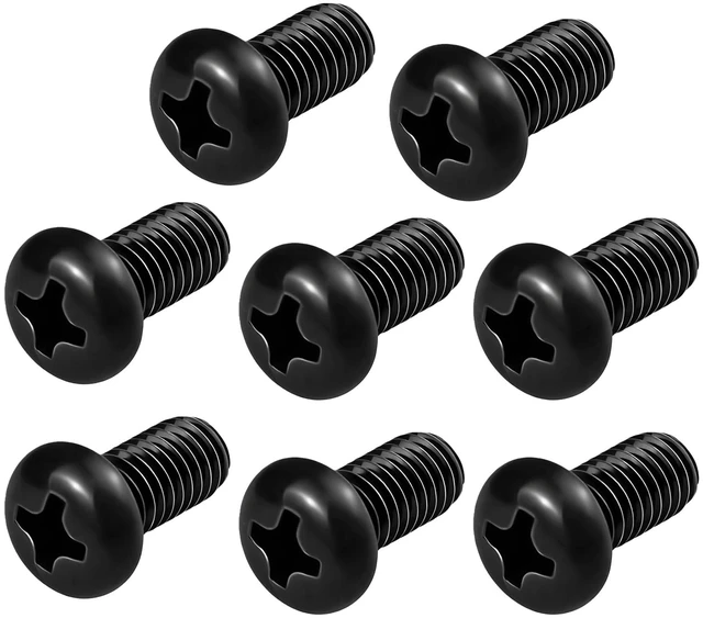 Main image of Black License Plate Screws, Stainless Steel License Plate Bolts M5-0.8x10mm | 8 Pack Car License Plate Screws Phillips Pan Head Bolts Anti-Rust for Model 3 Model Y BMW 3 Series 5 Series Car Front Rear