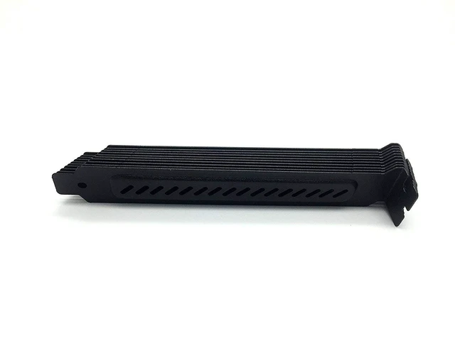 Alt view image 2 of 5 - Hard Steel Dust Filter Blanking Plate PCI Slot Cover 10 Pcs Black