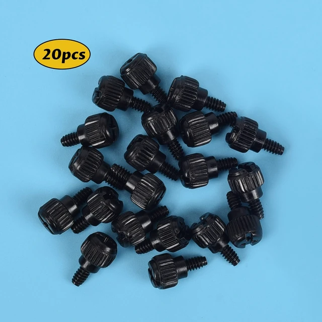Alt view image 2 of 6 - 20x Computer Case Thumb Screws,6-32x6 M3.5 PC Case Screws for Desktop Computer Case Cover Hard Drives Power Supply PCI Slots 6-32 Thread Screws Black