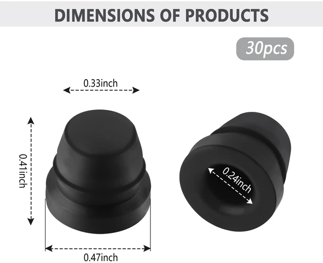 Alt view image 2 of 7 - 30PCS Car Disc Brake Bleeder Caps,Waterproof Dustproof Rubber Grease Fitting Caps,Universal Zerk Fitting Cap Car Accessories for Most Cars Trucks Motorcycles (30PCS)