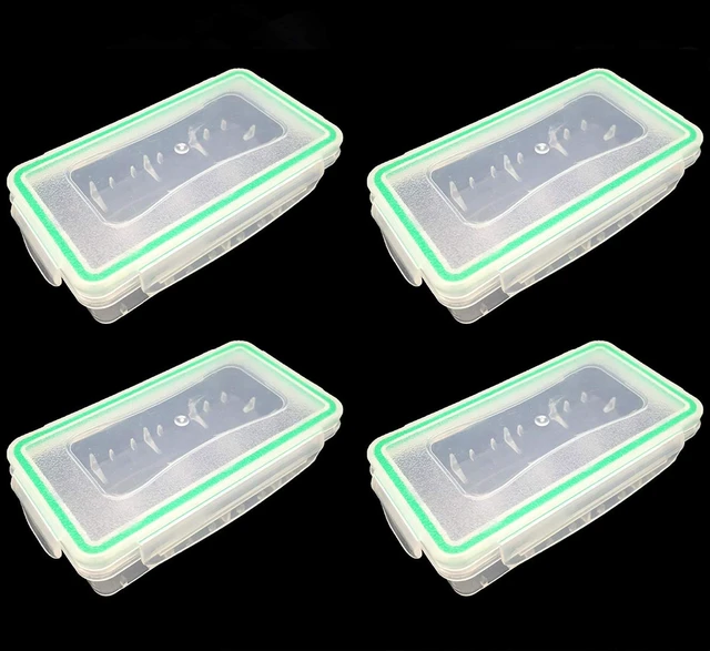 Main image of 18650 Battery Storage Case Plastic Waterproof Battery Holder for 18650 and 16340 Batteries (4 Pack)