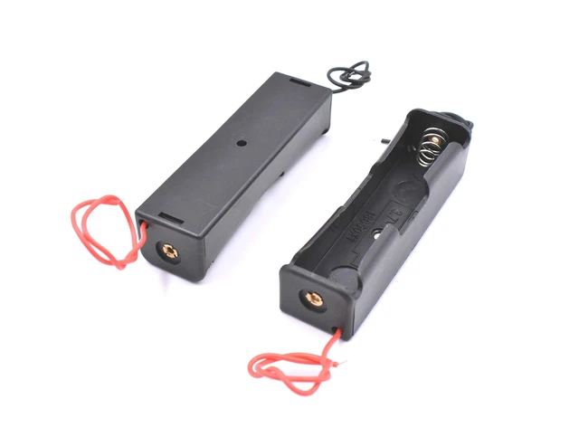 Alt view image 3 of 3 - Pack of 8 Wire Lead Battery Storage Box Case Holder for 18650 Button Top Single Battery