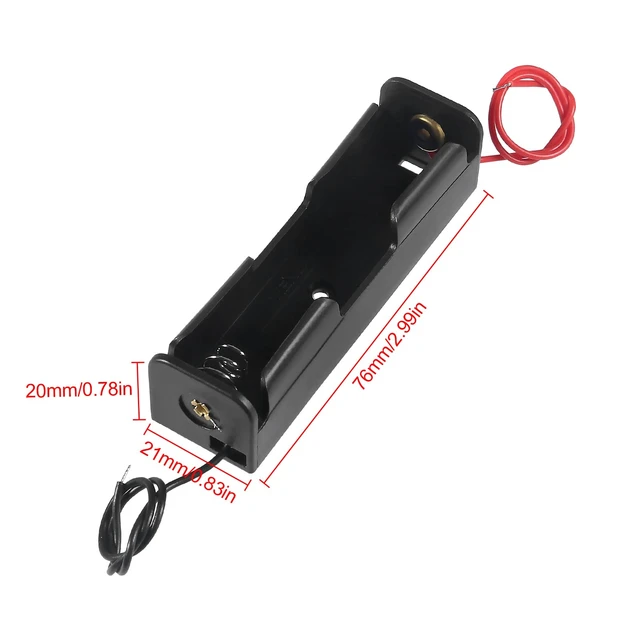 Alt view image 5 of 5 - 10pcs 18650 Battery Holder Single 1x 3.7V 18650 Battery Holder 18650 Battery Holder with Wires