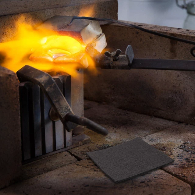 Alt view image 2 of 7 - Graphite Carbon Felt Insulation Pad for Vacuum Furnace Heat Resistant Fireproof Soft Blanket for Laboratory and Industrial Use 3.93 X 3.93 X 0.11 in 2 Pack