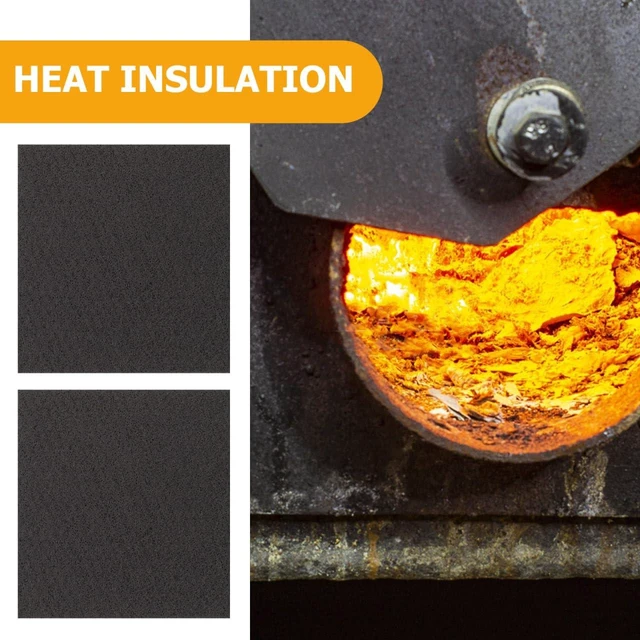 Alt view image 7 of 7 - Graphite Carbon Felt Insulation Pad for Vacuum Furnace Heat Resistant Fireproof Soft Blanket for Laboratory and Industrial Use 3.93 X 3.93 X 0.11 in 2 Pack