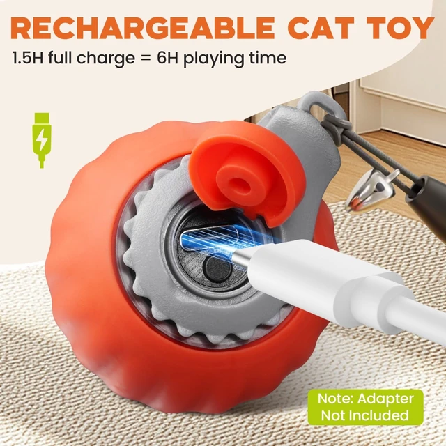 Alt view image 5 of 7 - Speedy Tail 2.0 Cat Toy, 2-Pack Smart Ball, Rechargeable | Smart rolling ball with tail offers 2 play modes, obstacle avoidance, and up to 6 hours of play for indoor cats.