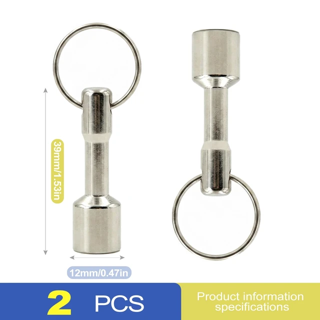 Alt view image 2 of 6 - 2 Pack Quick Release Keychain, Secure Snap Lock Key Ring for Daily Use, Purse Charm & Handbag Accessory