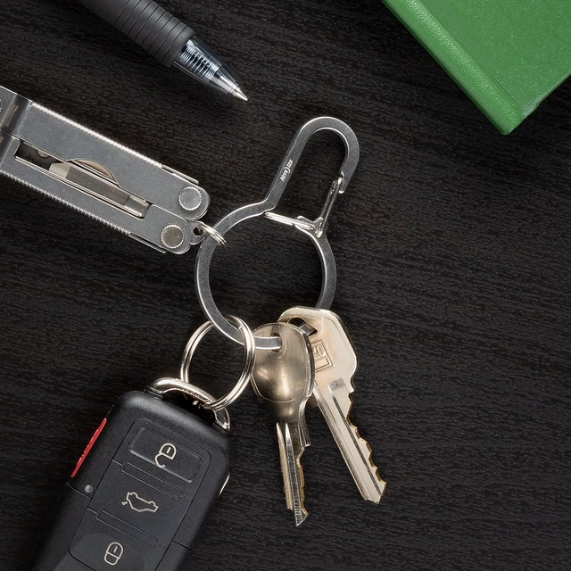 Alt view image 4 of 7 - DualPass Dual Chamber Key Ring, Split Ring Keychain Alternative for Home Car Keys