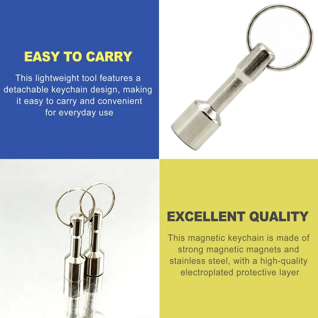 Alt view image 3 of 6 - 2 Pack Quick Release Keychain, Secure Snap Lock Key Ring for Daily Use, Purse Charm & Handbag Accessory