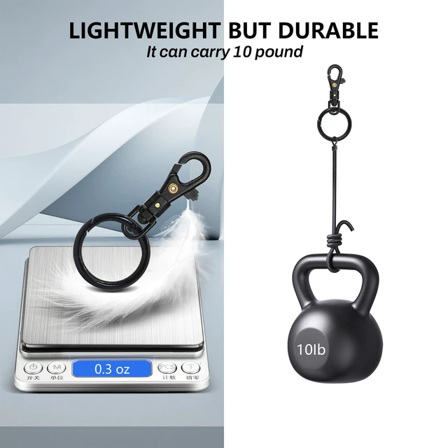 Alt view image 4 of 7 - Y0 Easy Keychains Keys Holder Small Lobster Claw, Lightweight Durable Buckle 360° Swivel Quick-Release Keyring Clip Art Crafts for Seniors Women Men 2 pack