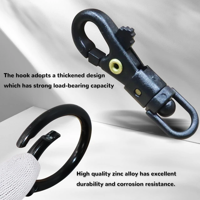 Alt view image 3 of 7 - Y0 Easy Keychains Keys Holder Small Lobster Claw, Lightweight Durable Buckle 360° Swivel Quick-Release Keyring Clip Art Crafts for Seniors Women Men 2 pack