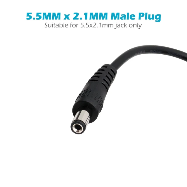 Alt view image 2 of 4 - DC Power Extension Cable, 5.5mm x 2.1mm Extension Cord, 6FT Male to Female Plug Jack Power Supply Adapter Cable for CCTV Surveillance Security Camera LED Strip