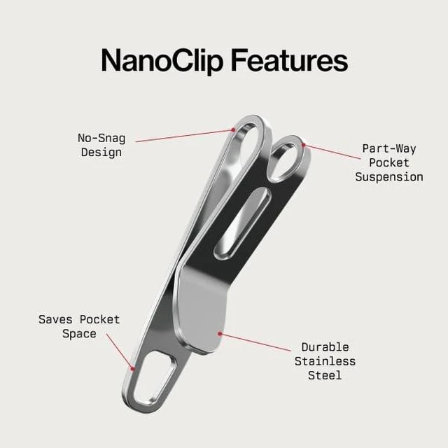 Alt view image 2 of 7 - Nano Clip - Pocket Clip Key Ring Holder - Secure Your Key Chain, Eliminates Pocket Bulge