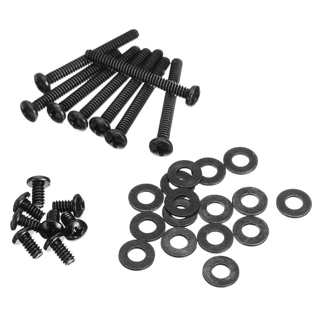 Alt view image 3 of 7 - Water Cooling Radiator Fitting Screws Fan Mounting Screw Kit Durable Metal Water Cooling Radiator Screw Kit (Black)