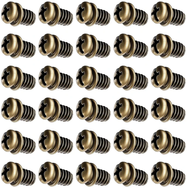 Main image of 30 Pcs Ceiling Fan Blade Screws, 1/4"-20 x 3/8 Carbon Steel Phillips Pan Motor Replacement Screw for Lighting Ceiling Fan Blades Fans Light Cover Screw Cap