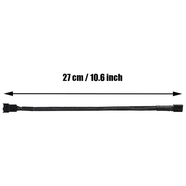 Alt view image 4 of 5 - 6pcs 4 Pin 26cm PWM Fan Extension Power Cable Connector Case Male to Female for Computer