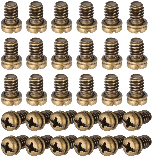 Main image of 30Pcs Ceiling Fan Blade Screws, 1/4"-20 X 3/8 Ceiling Fan Blade Screws Replacement Carbon Steel Fasteners Bolts Pan Head Phillips Machine Screw for Lighting Ceilings Fans Light Cover Screw Cap