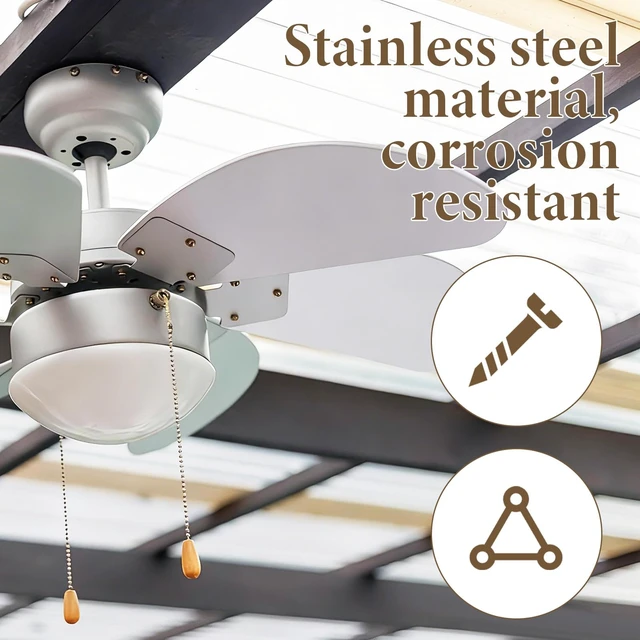 Alt view image 5 of 7 - 30Pcs Ceiling Fan Blade Screws, 1/4"-20 X 3/8 Ceiling Fan Blade Screws Replacement Carbon Steel Fasteners Bolts Pan Head Phillips Machine Screw for Lighting Ceilings Fans Light Cover Screw Cap