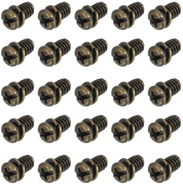 Main image of 20Pcs Ceiling Fan Blade Screws, 1/4"-20 x 3/8 Carbon Steel Phillips Pan Motor Replacement Screw for Lighting Ceiling Fan, Copper