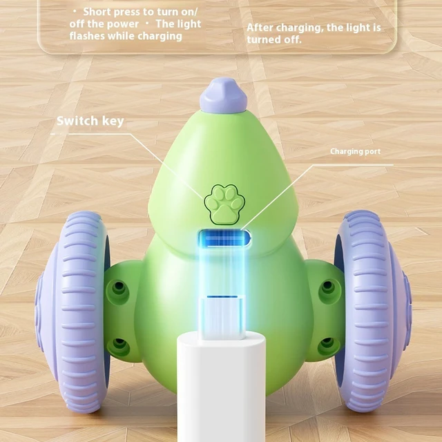 Alt view image 6 of 7 - Cat Toys for Indoor Cats,Automatic Moving Kitten Toys,Cat Balls | Cat Mouse Toy with Tail Lights,Cat Toys for Bored Indoor Adult Cats,Cat Enrichment,Smart Electric Tails for Chasing Pet Toys