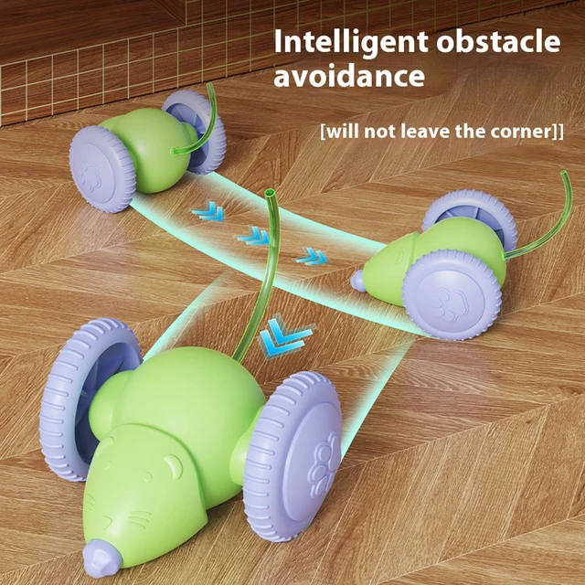 Alt view image 5 of 7 - Cat Toys for Indoor Cats,Automatic Moving Kitten Toys,Cat Balls | Cat Mouse Toy with Tail Lights,Cat Toys for Bored Indoor Adult Cats,Cat Enrichment,Smart Electric Tails for Chasing Pet Toys