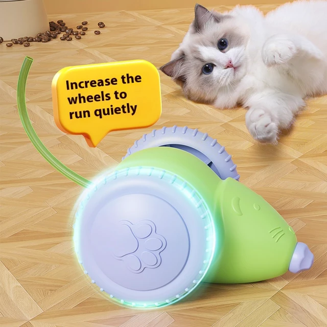 Alt view image 7 of 7 - Cat Toys for Indoor Cats,Automatic Moving Kitten Toys,Cat Balls | Cat Mouse Toy with Tail Lights,Cat Toys for Bored Indoor Adult Cats,Cat Enrichment,Smart Electric Tails for Chasing Pet Toys