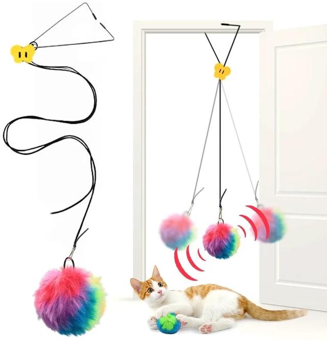 Main image of Interactive Cat Toys, Independent Play Hanging Door Cat Toys for Indoor Cats Kitten Exercise Toy for Bored Cats