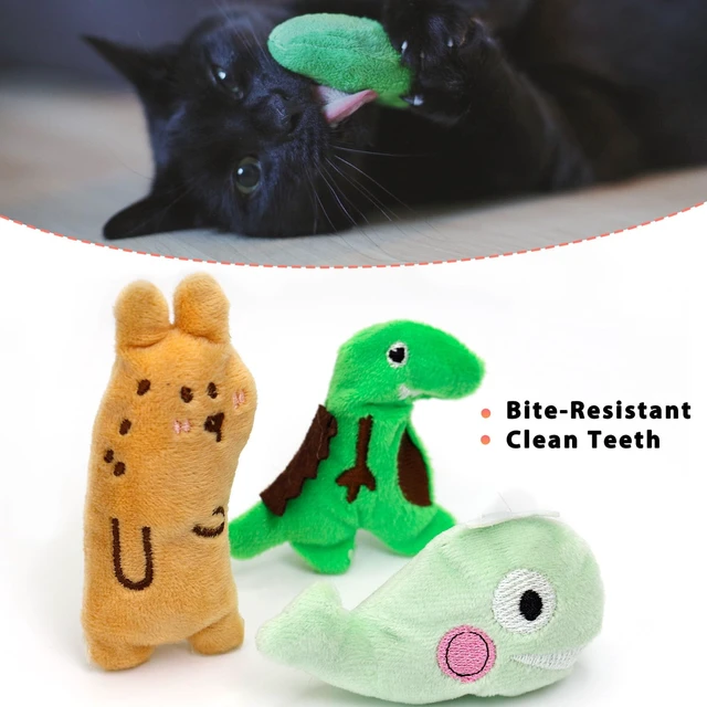Alt view image 3 of 7 - Cat Toys, Interactive Cats Toy for Indoor Cats, Soft and Durable Crinkle Sound Catnip Toys, Catnip Filled Mouse Cat Teething Chew Toy (Pack of 6)