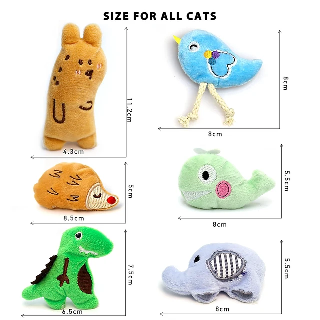 Alt view image 5 of 7 - Cat Toys, Interactive Cats Toy for Indoor Cats, Soft and Durable Crinkle Sound Catnip Toys, Catnip Filled Mouse Cat Teething Chew Toy (Pack of 6)