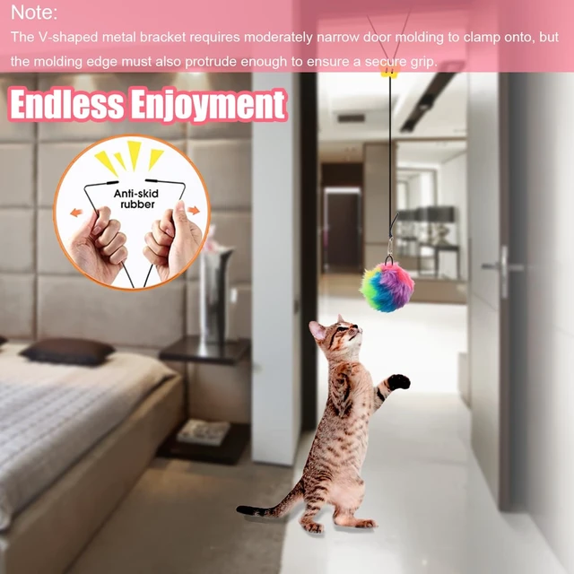 Alt view image 5 of 7 - Interactive Cat Toys, Independent Play Hanging Door Cat Toys for Indoor Cats Kitten Exercise Toy for Bored Cats