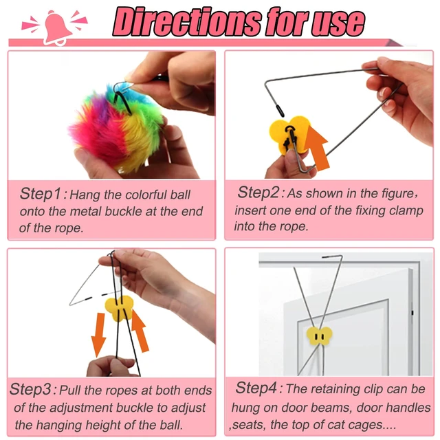 Alt view image 6 of 7 - Interactive Cat Toys, Independent Play Hanging Door Cat Toys for Indoor Cats Kitten Exercise Toy for Bored Cats