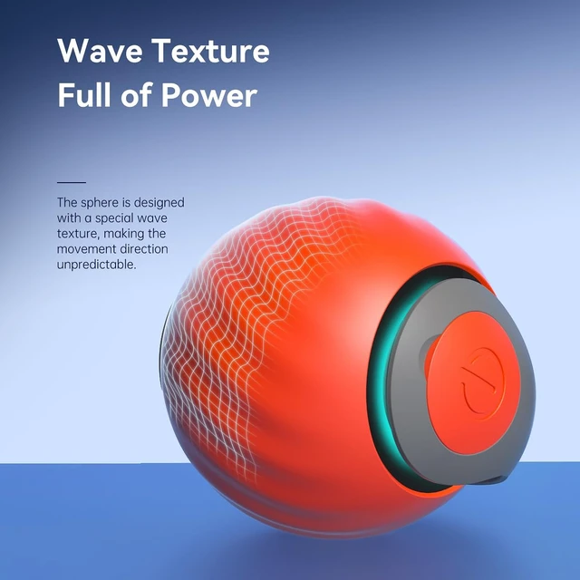 Alt view image 4 of 7 - Interactive Cat Toys for Indoor Cats,Speedy 2.0 Tail | 2 Speeds Interactive Motion Activated Cat Toy Ball for Bored Indoor Cats,Smart Motion Activated Rolling Ball (Orange)